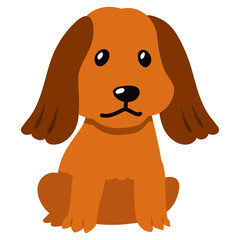 Cartoon golden retriever dog for design.
