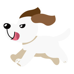 Cartoon running dog for design.