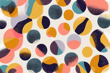 Abstract modern pattern background,  lines and dots texture. Trendy modern organic 
shape doodle lines pattern with irregular shapes texture. Generative AI
