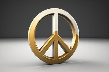 Peace symbol. 3D render. Generative AI