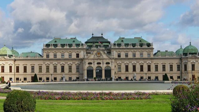 4k The Belvedere castle was build at the beginning of the 18th century from the famous baroque architect Johann Lucas of Hildebrandt as a summer residence for prince Eugene of Savoy 
