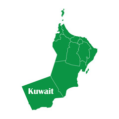 kuwait country map icon