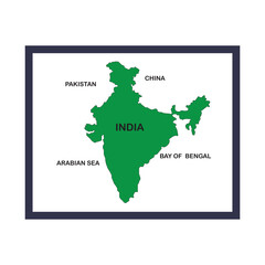 india country map icon