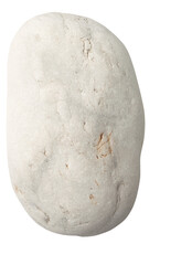 white stone with no shadow isolated on transparent background
