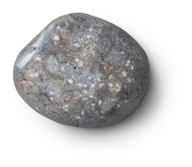 grey stone with shadow isolated on transparent background