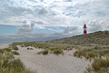 Fototapeta na wymiar Nordstrand Leuchtturm