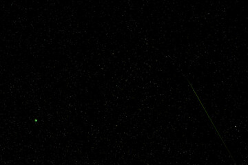 Late Feb 2023 the rare green comet C/2022 E3 (ZTF) made its closest pass by Polaris. The North Star. This image was taken from near Ashland, OR 8 sec f/1.8 ISO 1600 Sony FE 135mm f/1.8 GM Sony a7R IVA