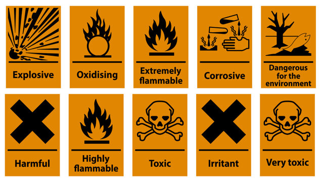 Symbol Hazardous Toxic Warning Sign, Chemical Hazard Sign