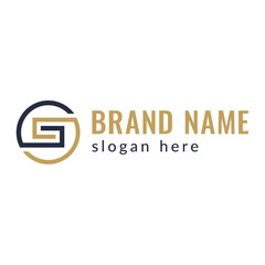 abstract gold color logo icon with letter g premium for technology, business and finance
