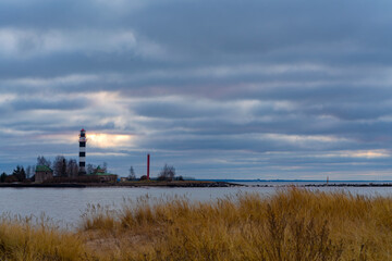 lighthouse in the evening