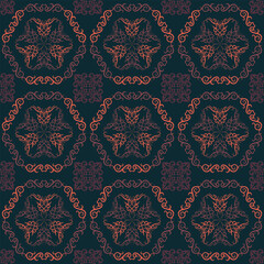  Sample pattern for fabrics, interiors, ceramics and furniture in the Arabian style.