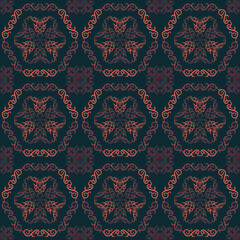  Sample pattern for fabrics, interiors, ceramics and furniture in the Arabian style.