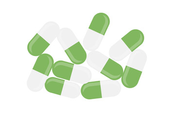 Green Pill illustration icon