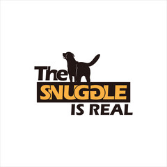 Funny Illustrative Text Art The Snuggle is Real