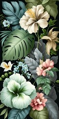 stylish floral seamless rapport illustration design art