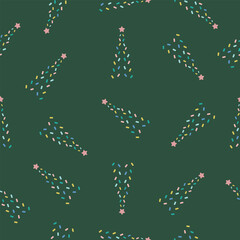 vector abstract christmas colorful tree isolated illustration