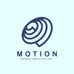 motion graphic logo design vector.Usable for Business and technology Branding Logos. Flat Vector Logo Design Template Element.