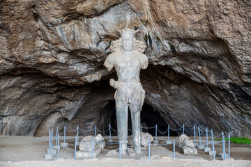Shapur I Statue out of Stalagmite, Chogan Valley, Fars, Iran