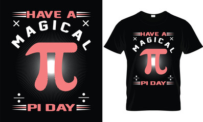 pi day typography t shirt design