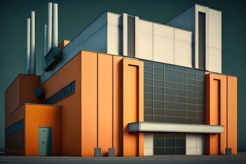Illustration of modern building - Created with Generative ai