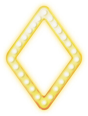 Glowing luxury game card suit - Diamond sign