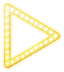 Triangle frame for your text with shiny glow lights decoration.