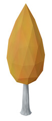 Tree low poly. 3d rendering.	