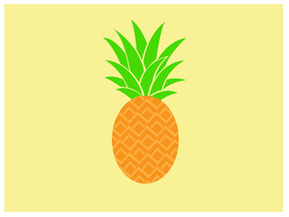 illustration of a pineapple. illustration of a set of pineapple.  pineapple vector 
