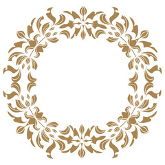 Beautiful vector image of a circular ornament.Can be used for designer wallpapers, for textile, packaging, printing or any desired idea.