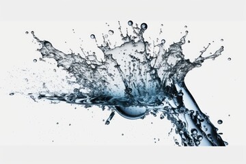 Illustration of water splashes - Created with generative ai