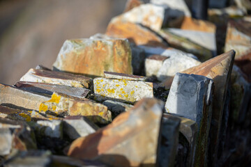 Stone walls in Cornwall, UK.