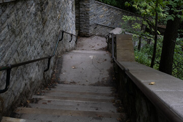 stairs leading down to a park in Minneosta