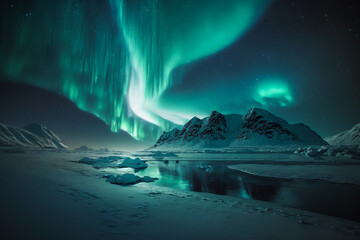 Fototapeta na wymiar northern lights (Aurora Borealis)