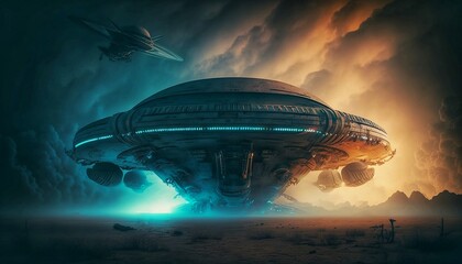 Alien invasion spaceship ufo