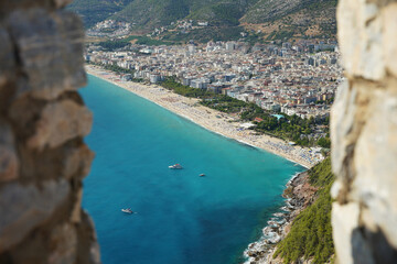 Obraz premium Aerial View of Alanya Town in Antalya, Turkiye
