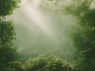 morning light beautiful jungle garden
