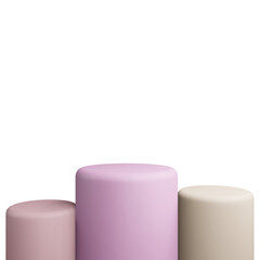 Podium for product promotion or competition. 3d illustration