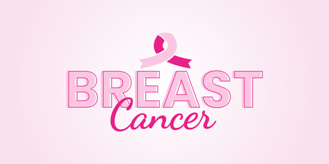 Breast Cancer pink banner background