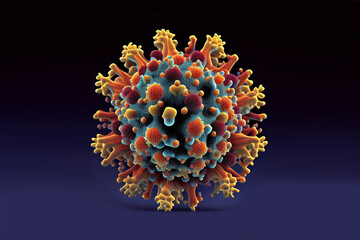 Ai illustration of Marburg virus under electron microscope