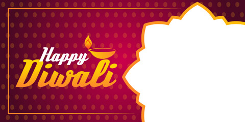 Creative Diwali Banner with space for image