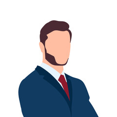 Business man flat vector illustration isolated on white