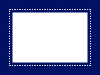 長方形縫い目フレーム：紺