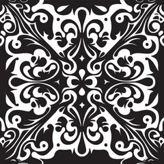 Fototapeta premium Experience the luxurious and elegant style of the renaissance era with our rich calligraphic design. Incorporating traditional oriental motifs with modern curves and organic foliage