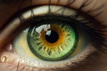 Close up of a eye. Generative AI