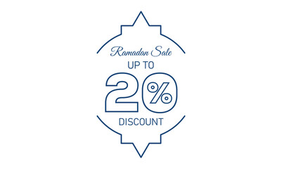 ramadan sale typography upto 20% off, 20% ramadan sale vector template, ramadan sale template
