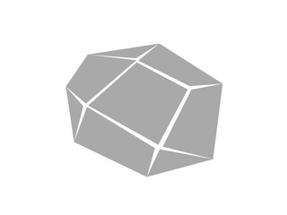 ミニマル岩アイコン：グレー