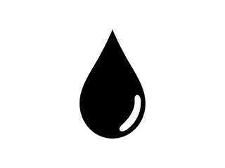 ミニマル水滴アイコン：黒
