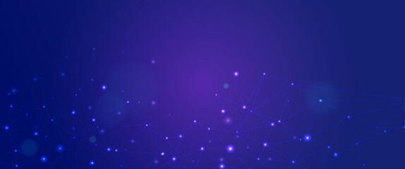 Abstract background with connected dots big data network