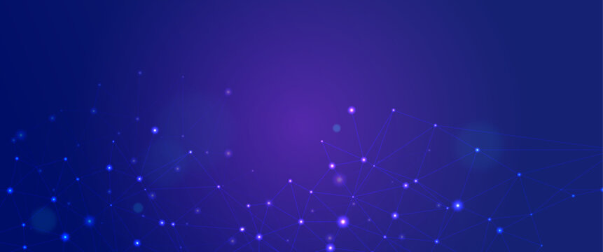 Abstract background with connected dots big data network