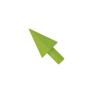 Green mouse pointer icon design. Mouse cursor sign. Vector illustration.
